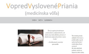 Vopred vyslovené priania / medicínska vôľa